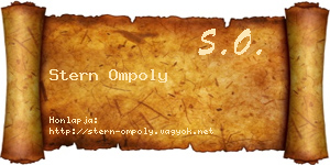 Stern Ompoly névjegykártya